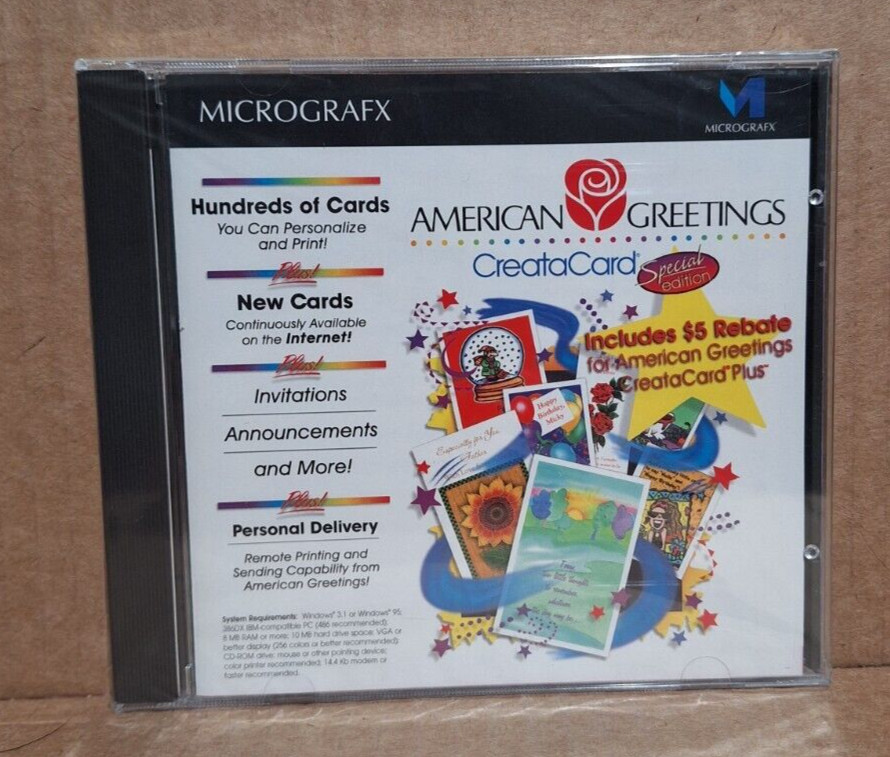 American Greetings CreataCard: Special Edition - Micrografx (PC, 1999) - Sealed