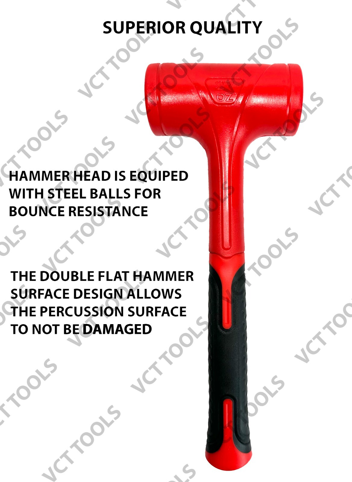 2Pc Dead Blow Hammer Set, Spark Rebound Resistant Non-Spark Double Face