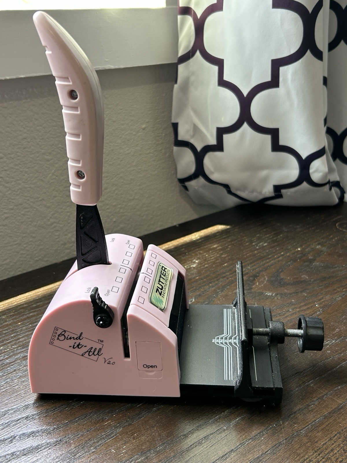 Zutter Bind It All V2.0 Pink Scrapbooking Spiral Binding Machine Used