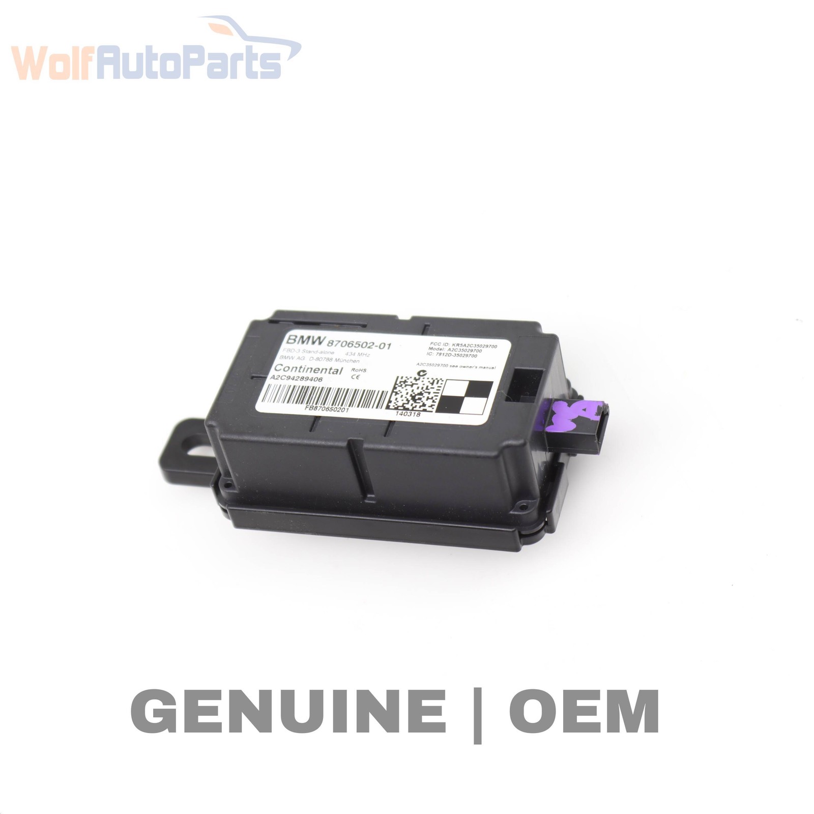 2014-2016 BMW 435I XDRIVE - Radio Remote Control Receiver Module (434 MHZ)