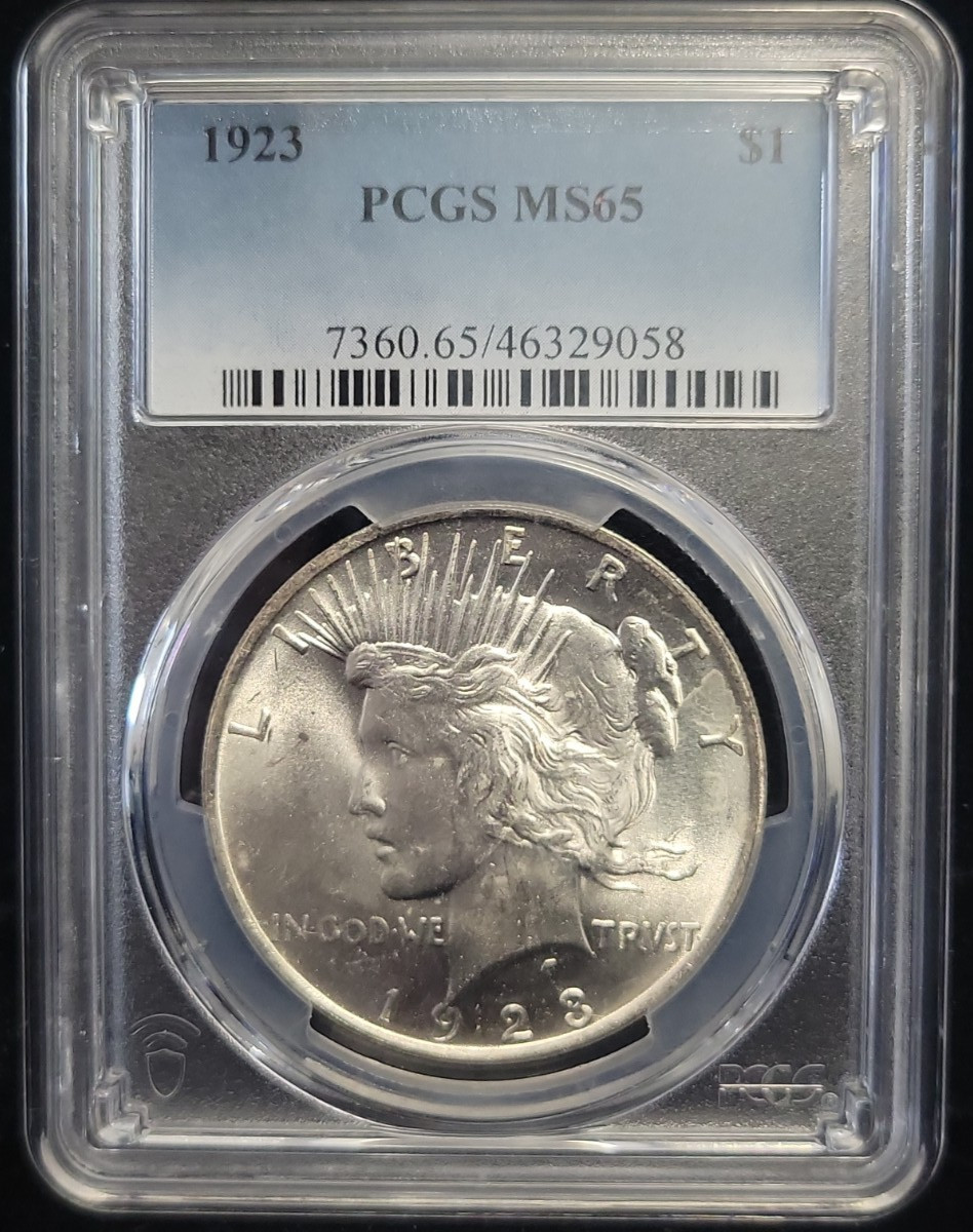 1923 Peace Silver Dollar PCGS MS65 | GEM BU | See Pics