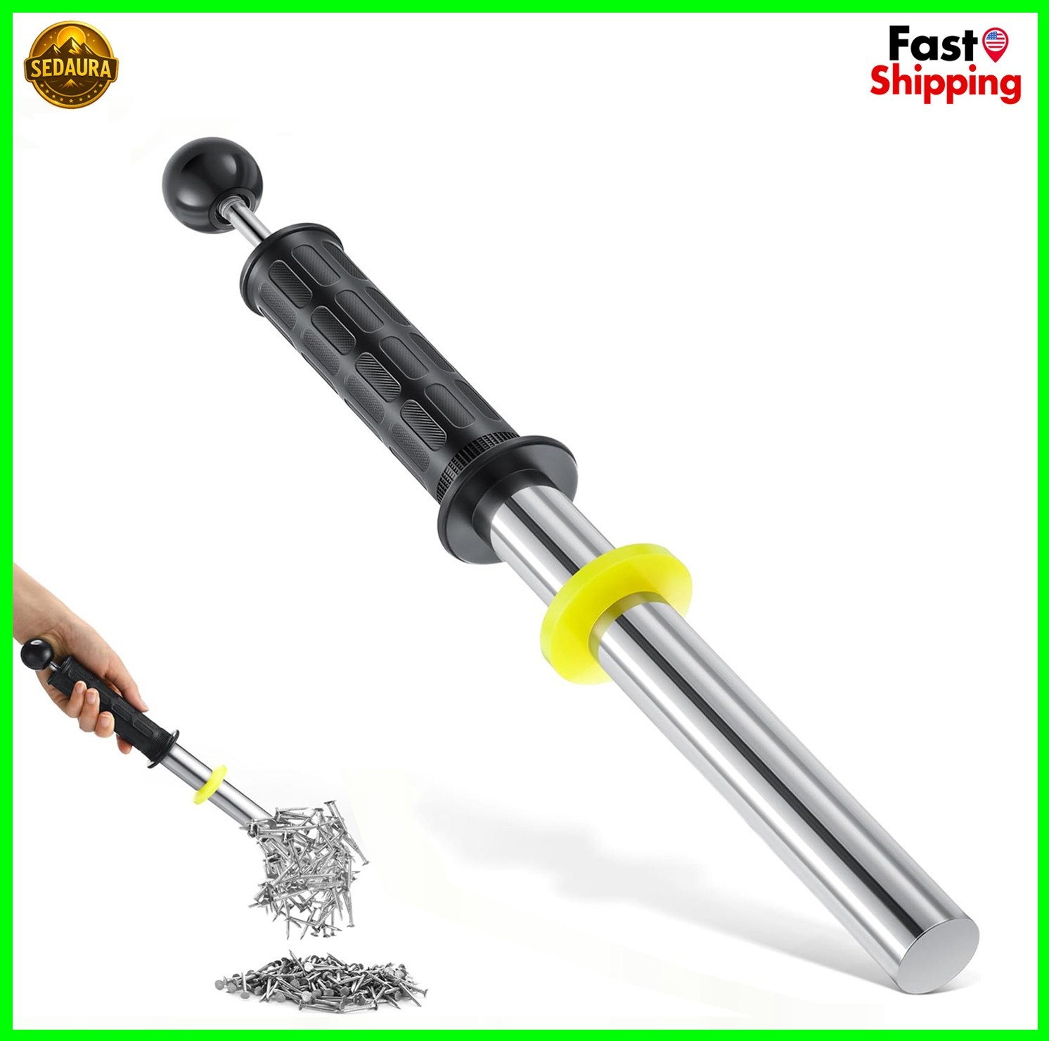 Magnetic Pickup Tool Heavy Duty Magnet Wand w/ Release Handle,Screws Nails Bolts