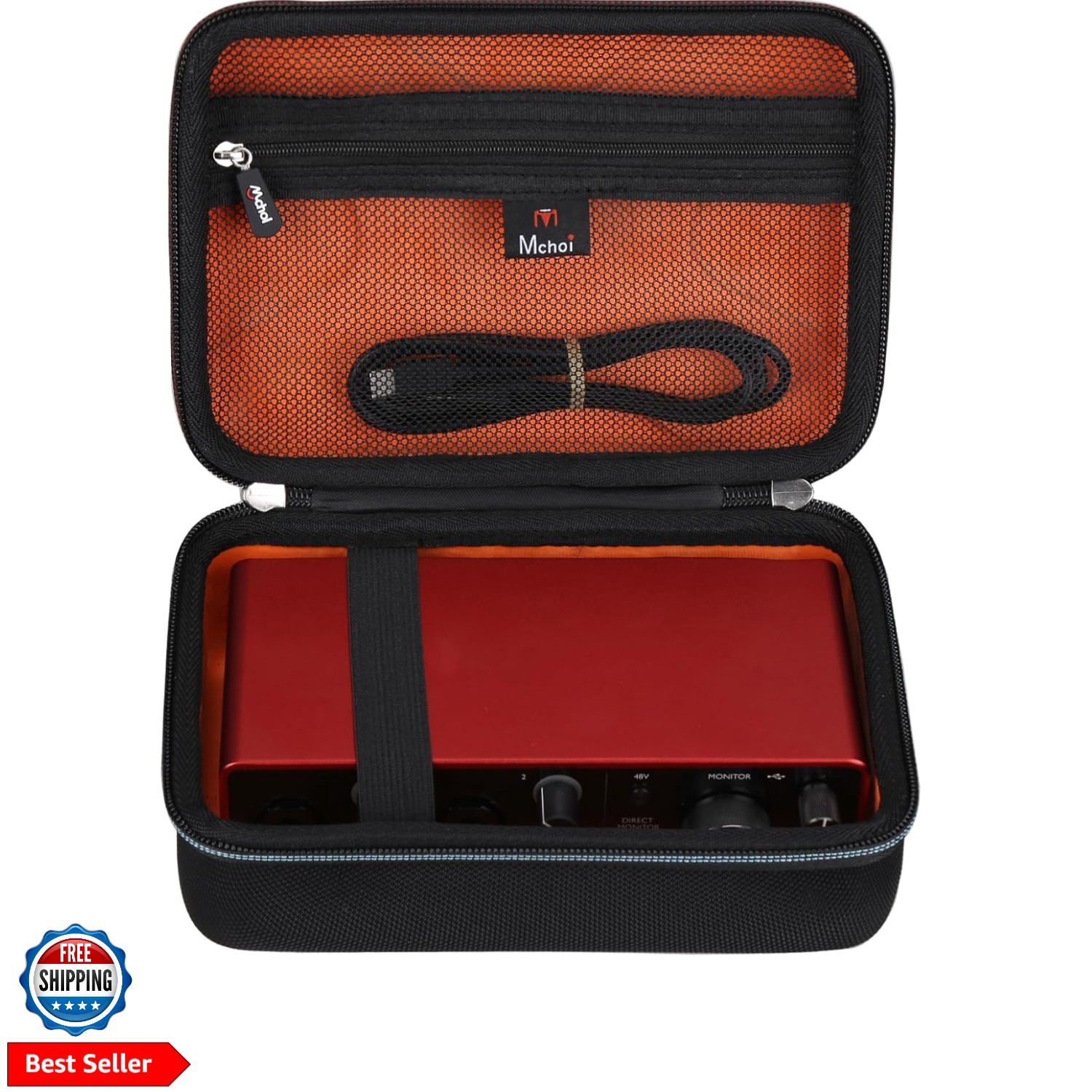 Hard EVA Travel Case Compatible with Focusrite Scarlett 2i2 3rd Gen 4th Gen U...