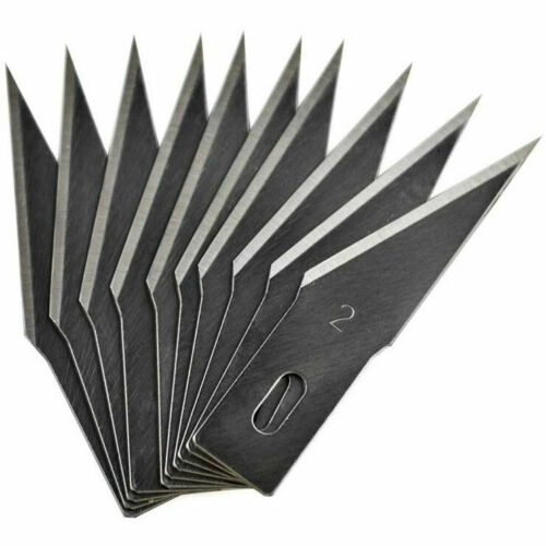 100PCS Exacto No #2 Precision Large Hobby Knife Blades Refill Replacement Craft