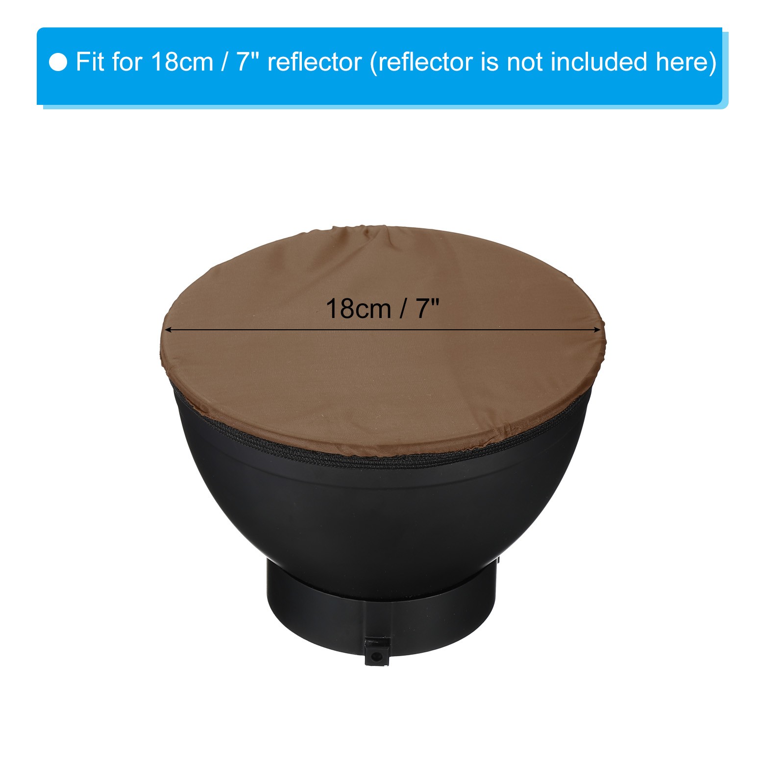 2pcs 7" 18cm Soft Diffuser Lamp Cover Light Strobe Reflector Lamp Sock Brown
