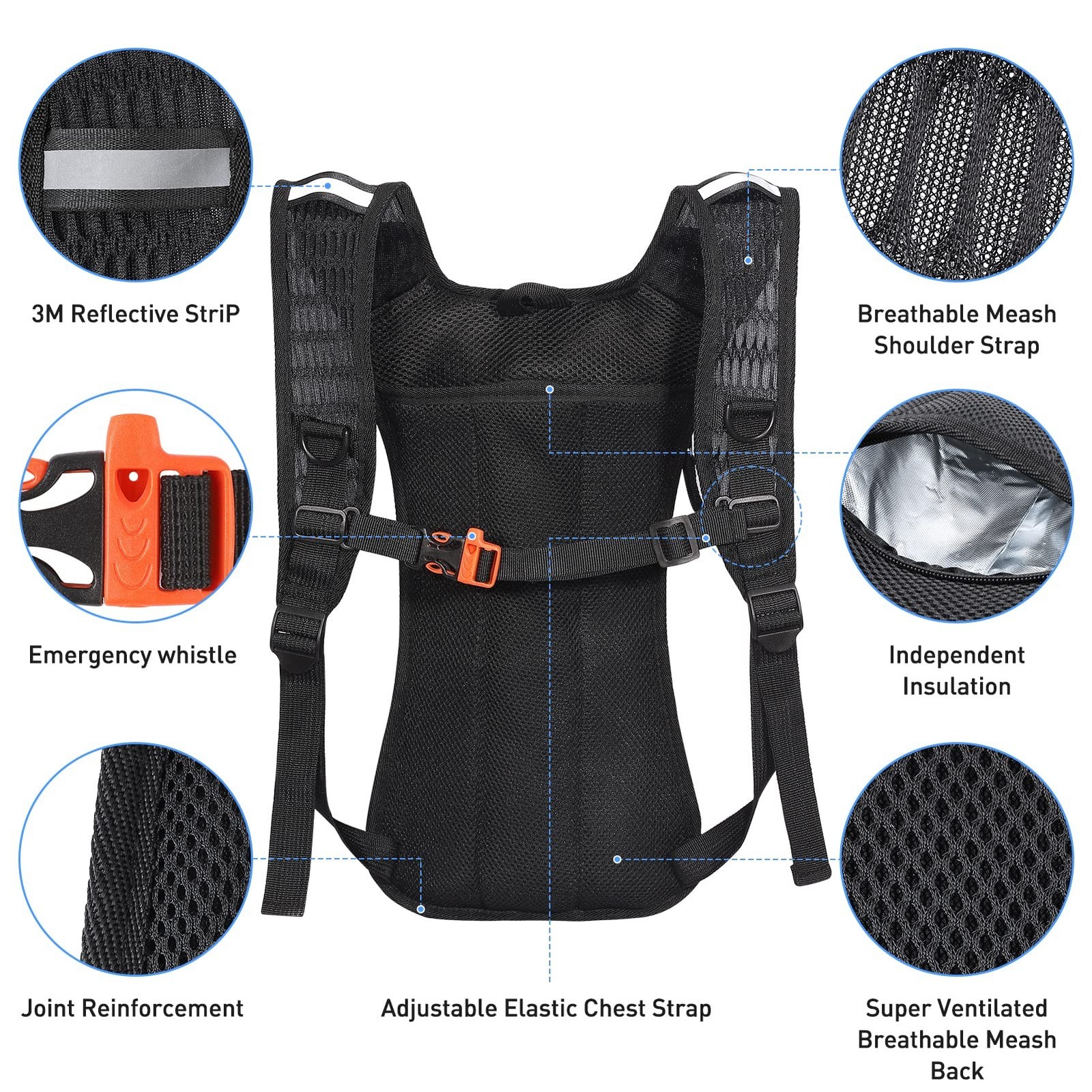 KUYOU Rave Hydration Pack, Hydration Backpack with 2L Hydration Bladder, Fest...