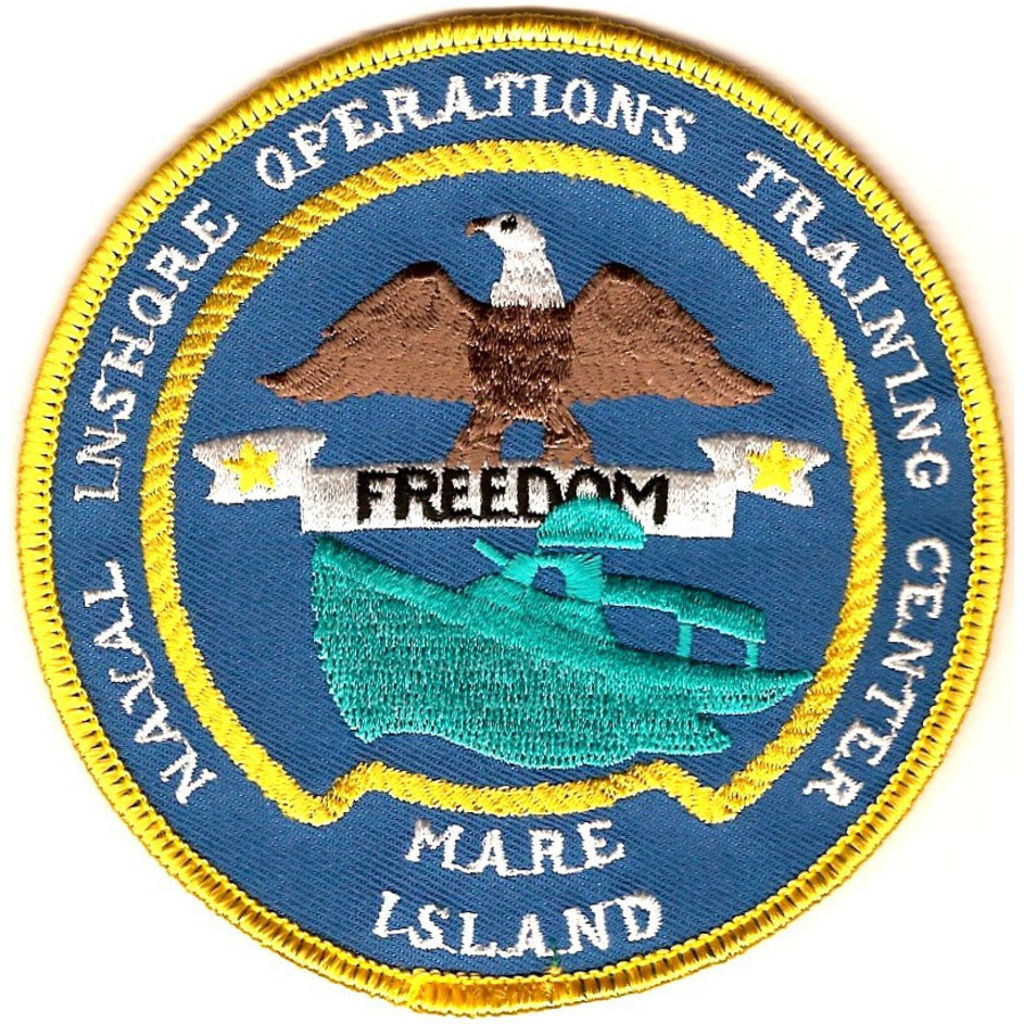 4" NAVY NAVAL INSHORE OPERATIONS TRAINING CENTER MARE ISLAND EMBROIDERED PATCH