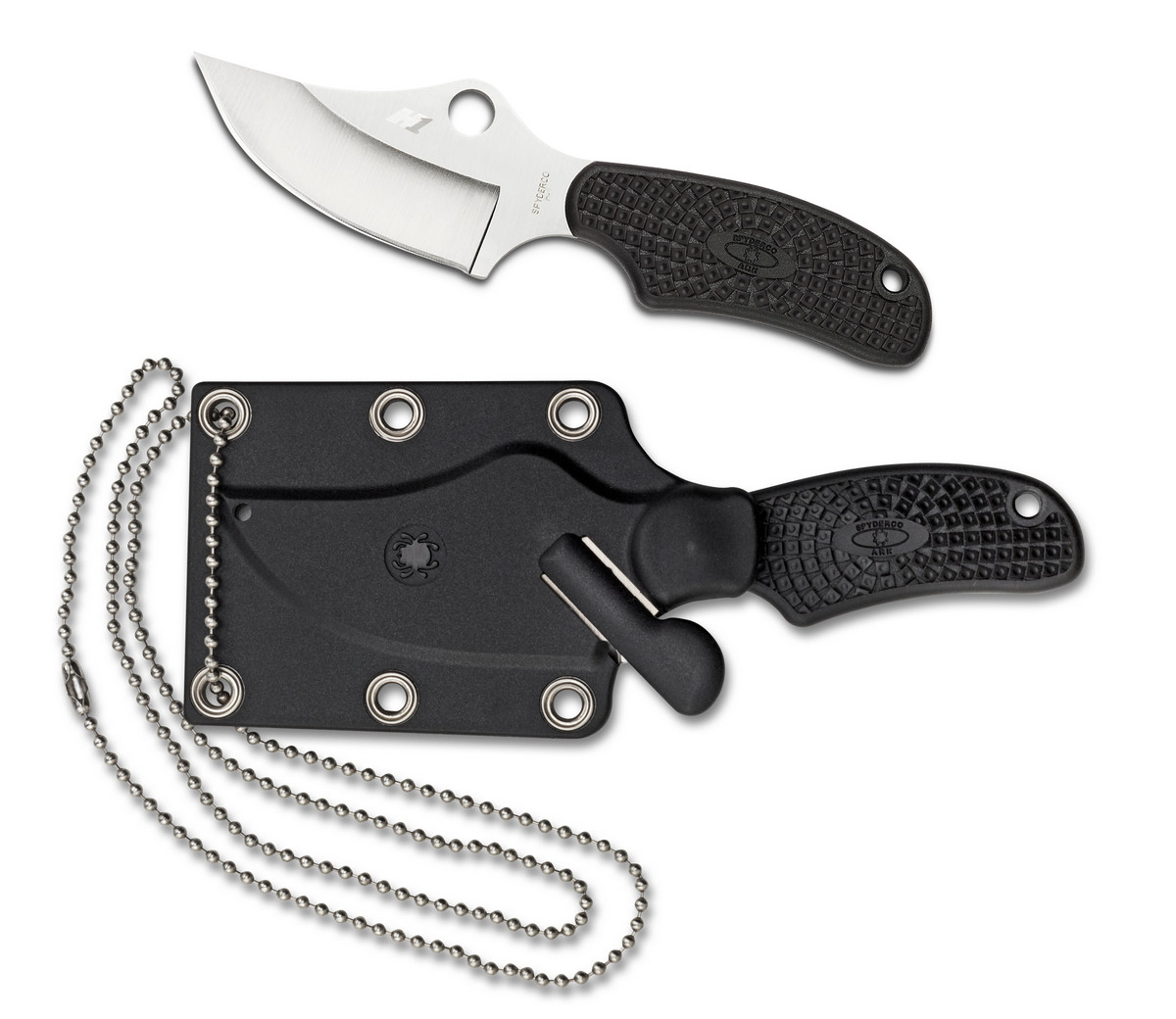 Spyderco Knives Ark Fixed Blade Knife Black FRN H1 FB35PBK