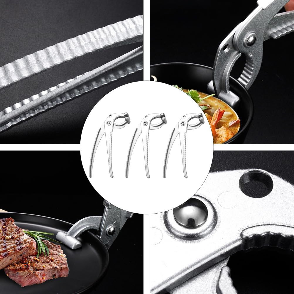 3Pcs Anti-Scald Bowl Holder Clip, Metal Dish Gripper Clips Hot Plate Cozy Holder