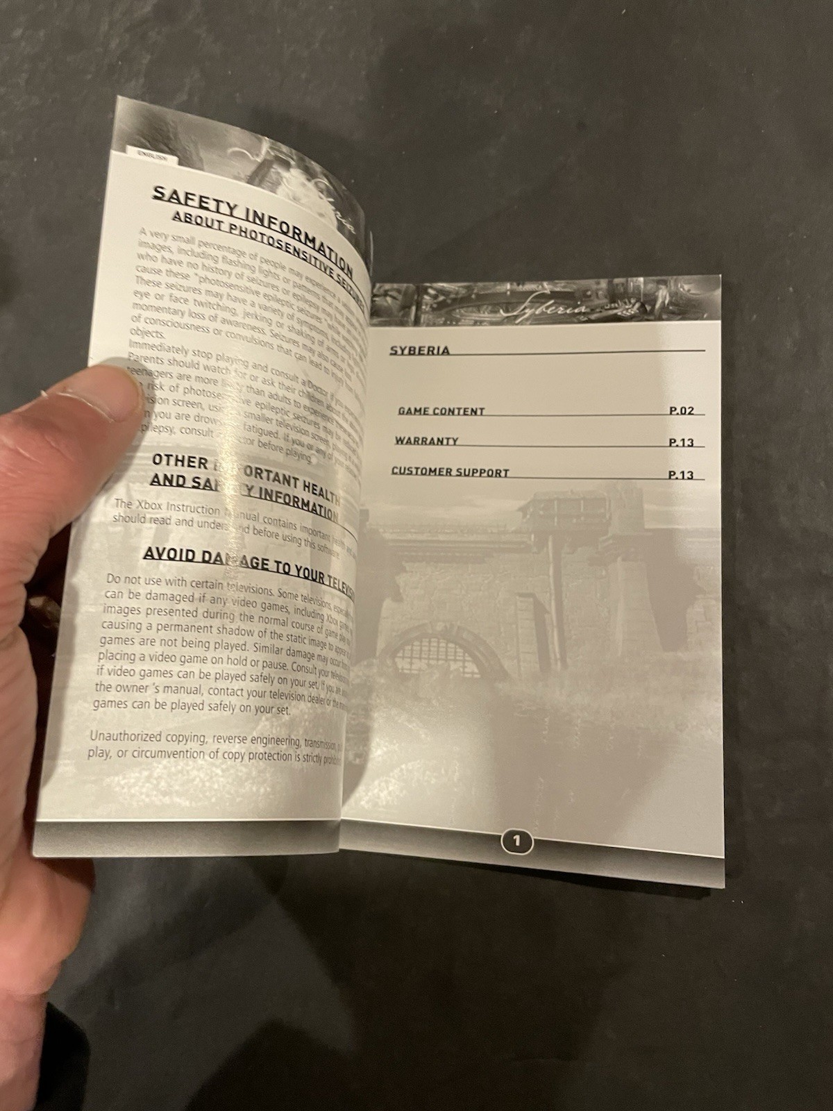 Syberia xbox Manual Only