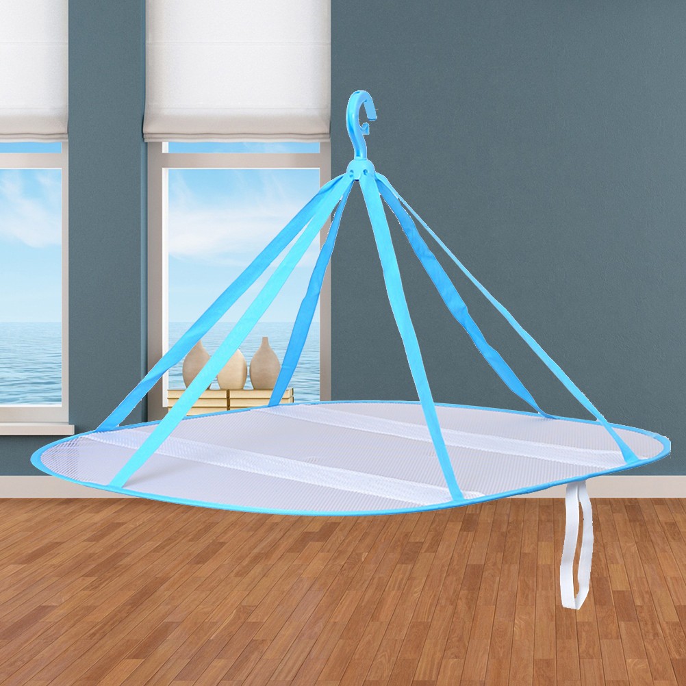 Folding Clothes Drying Net Laundry Rack Foldable Mesh Hanging Dryer