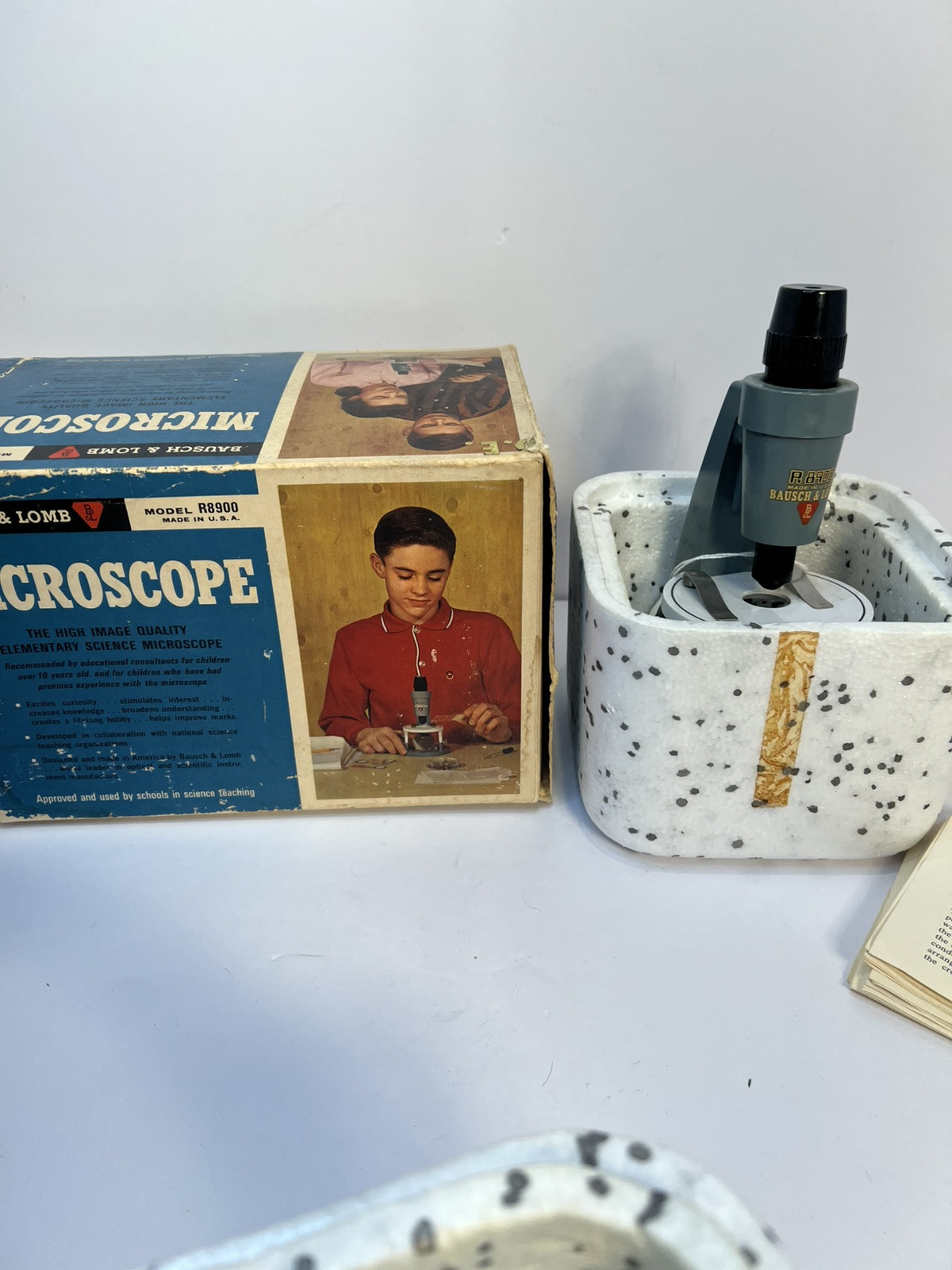Vintage Bausch & Lomb R8900 Microscope High Image Quality Science Microphone