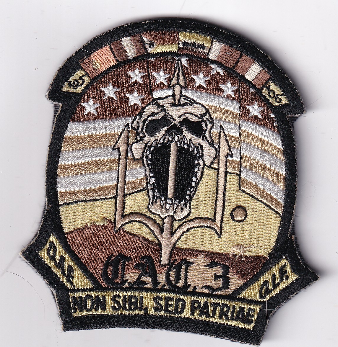 CAC-3 scull on trident patch 2005-2006 deployments US Navy Aviation USN patch