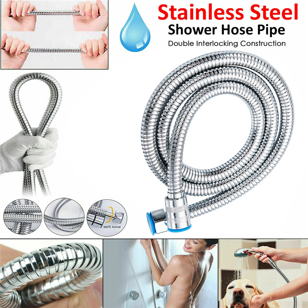 Flexible Stainless Steel Shower Hose - 10ft/3m, Handheld, Easy Installation