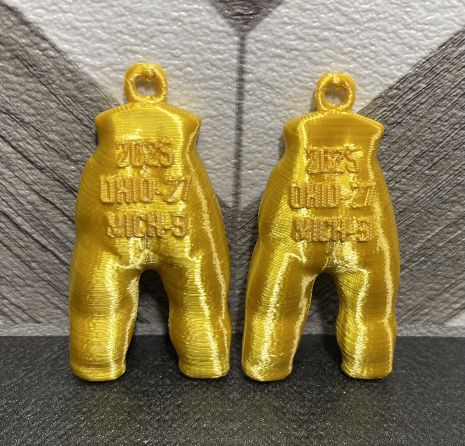 2025 Ohio State Football Gold Pants Charm TTUN 3D printed- (2 Pieces) 2in