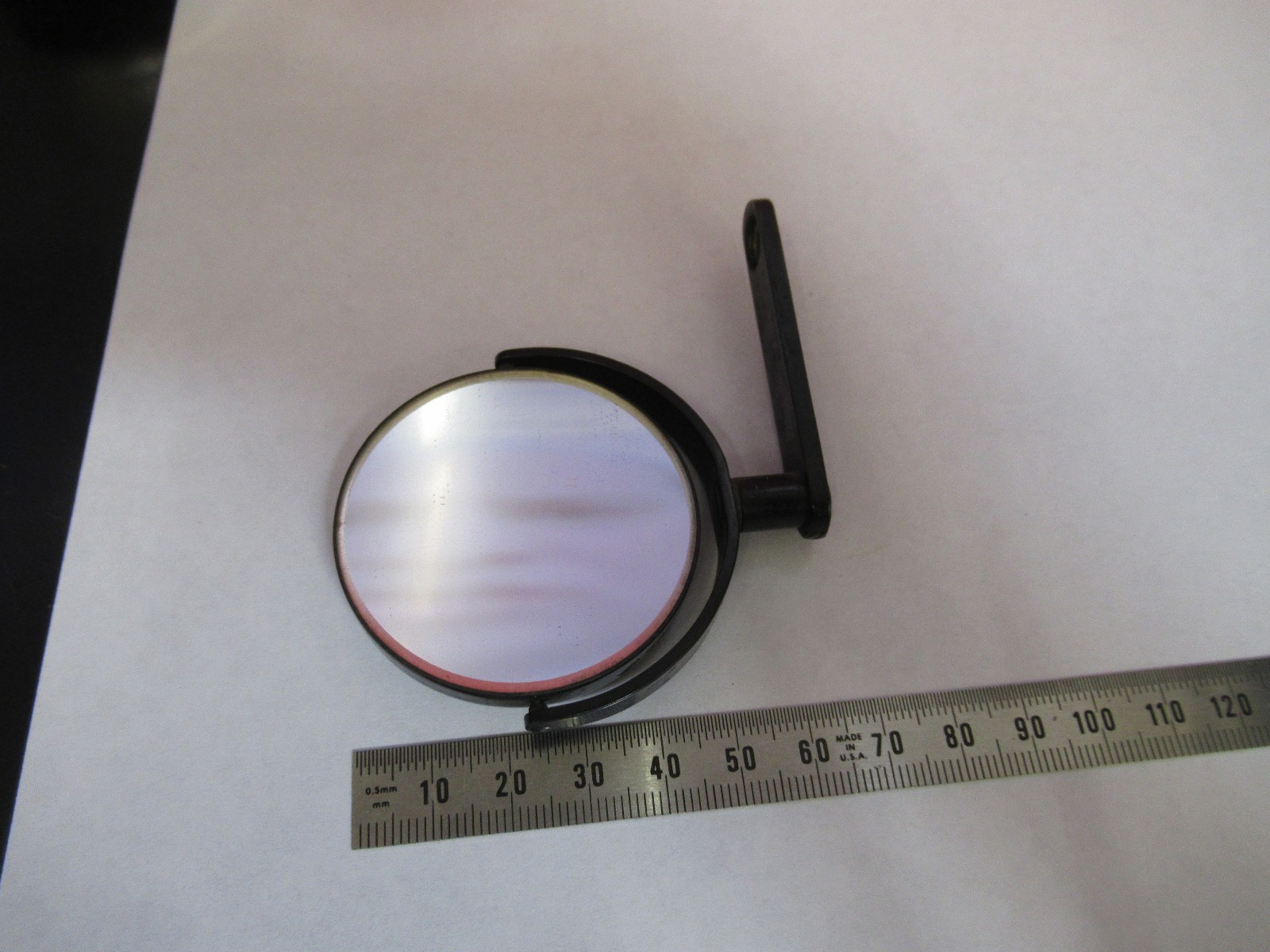 ANTIQUE BAUSCH LOMB MIRROR ASSEMBLY OPTICS MICROSCOPE PART AS PICTURED X7-B-03