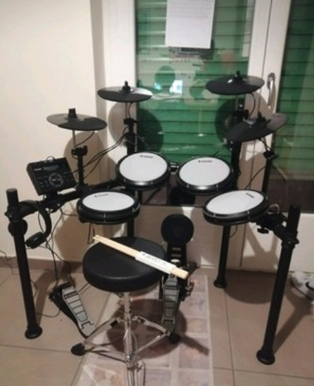 🥁 Donner DED-200X Electric Drum Set With Throne Headphones Dual Zone Quiet Pads