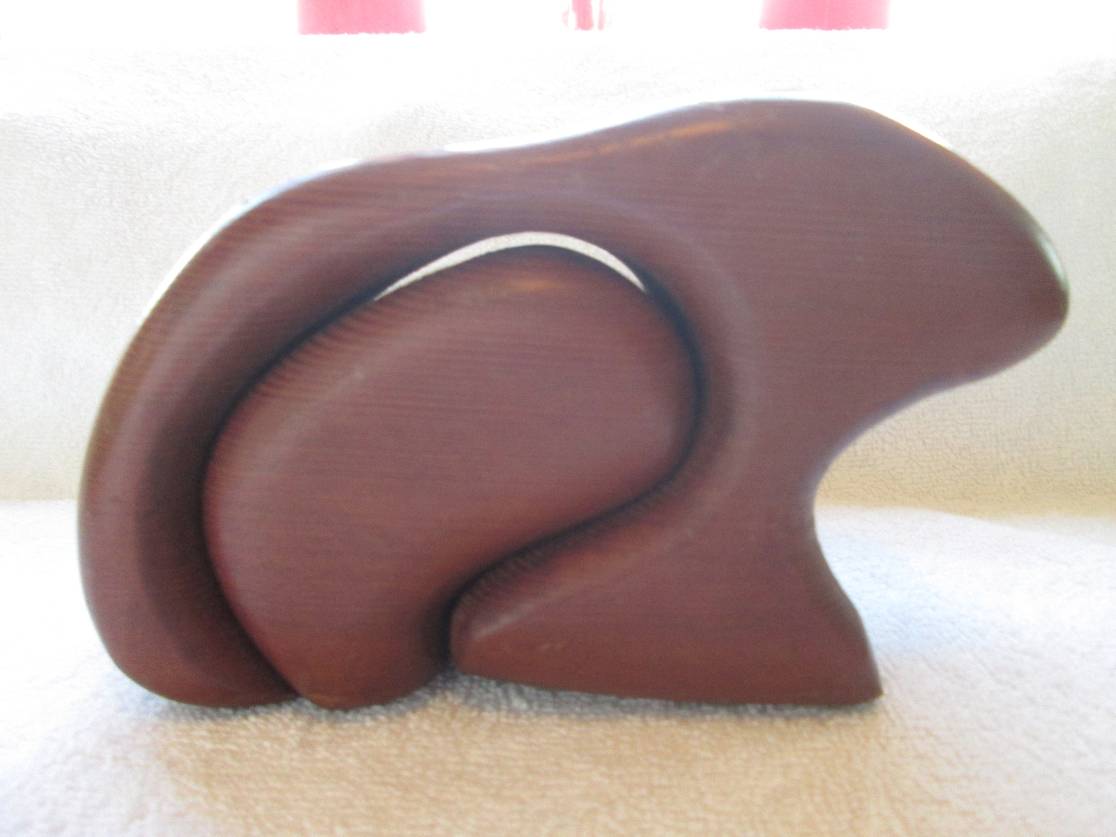 Handcrafted native redwood, "bear" stash box