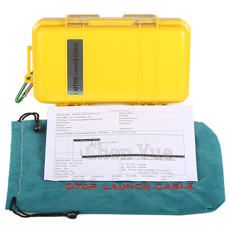 Fiber Cable Test OTDR Launch Cable Box 1000M SM SC/APC OTDR Dead Zone Eliminator