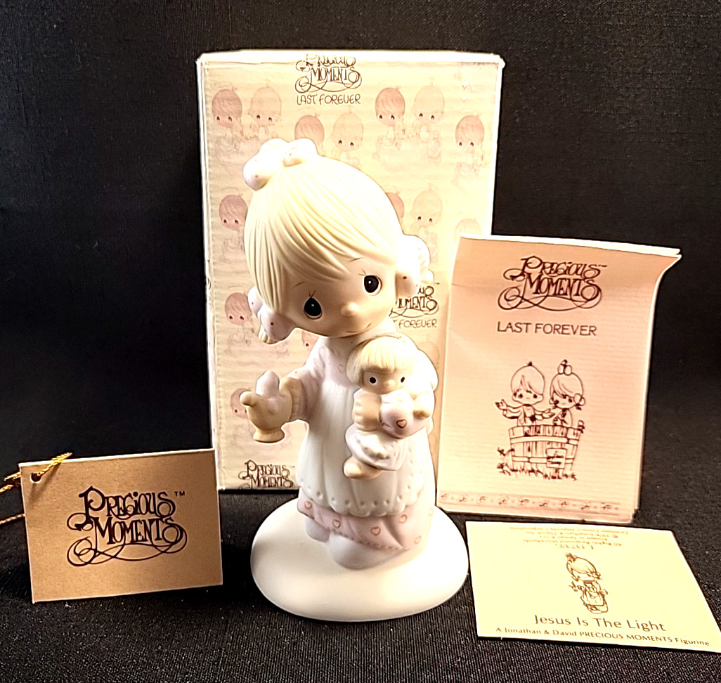 Precious Moments E-1373/G Jesus Is The Light Figurine 1978 With Packaging