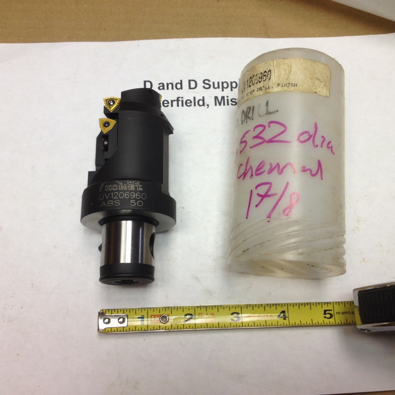 Komet, ABS 50, Indexable Step Drill, UV1206960, Coolant Thru, New-Old-Stock