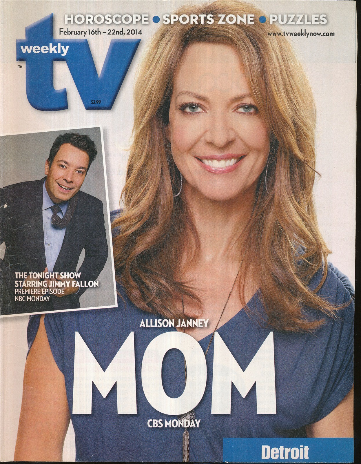 TV WEEKLY 2014 FEB 16-24 ALLISON JANNEY (FAIR/GOOD CONDITION)