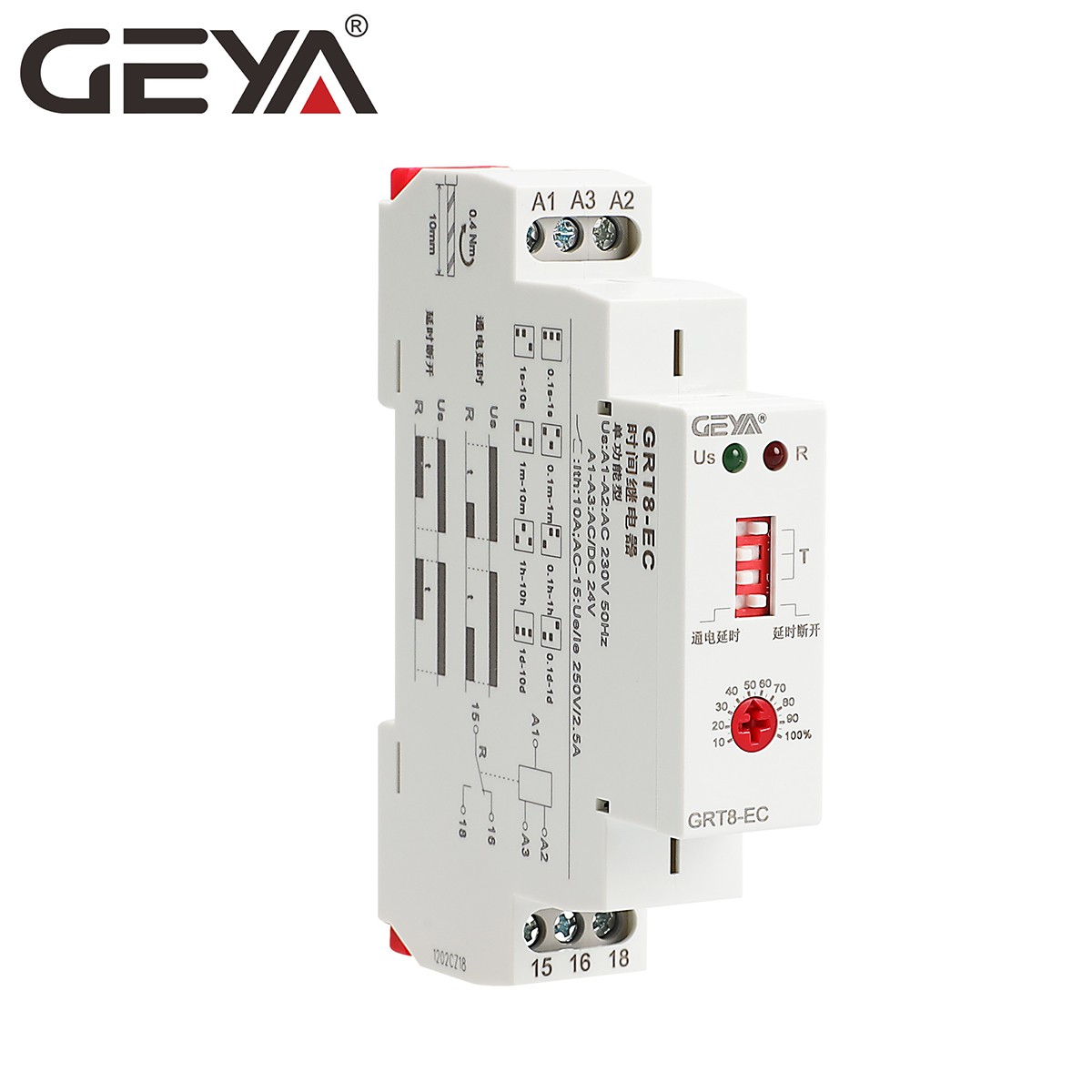 GEYA Off Delay & On Delay Time Delay Relay Timer Cycler Switch DC24V AC230V NEW