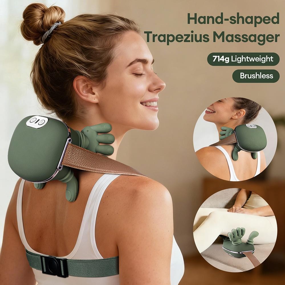 Wireless Neck & Shoulder Massager 4D Kneading Cervical Trapezius Massage