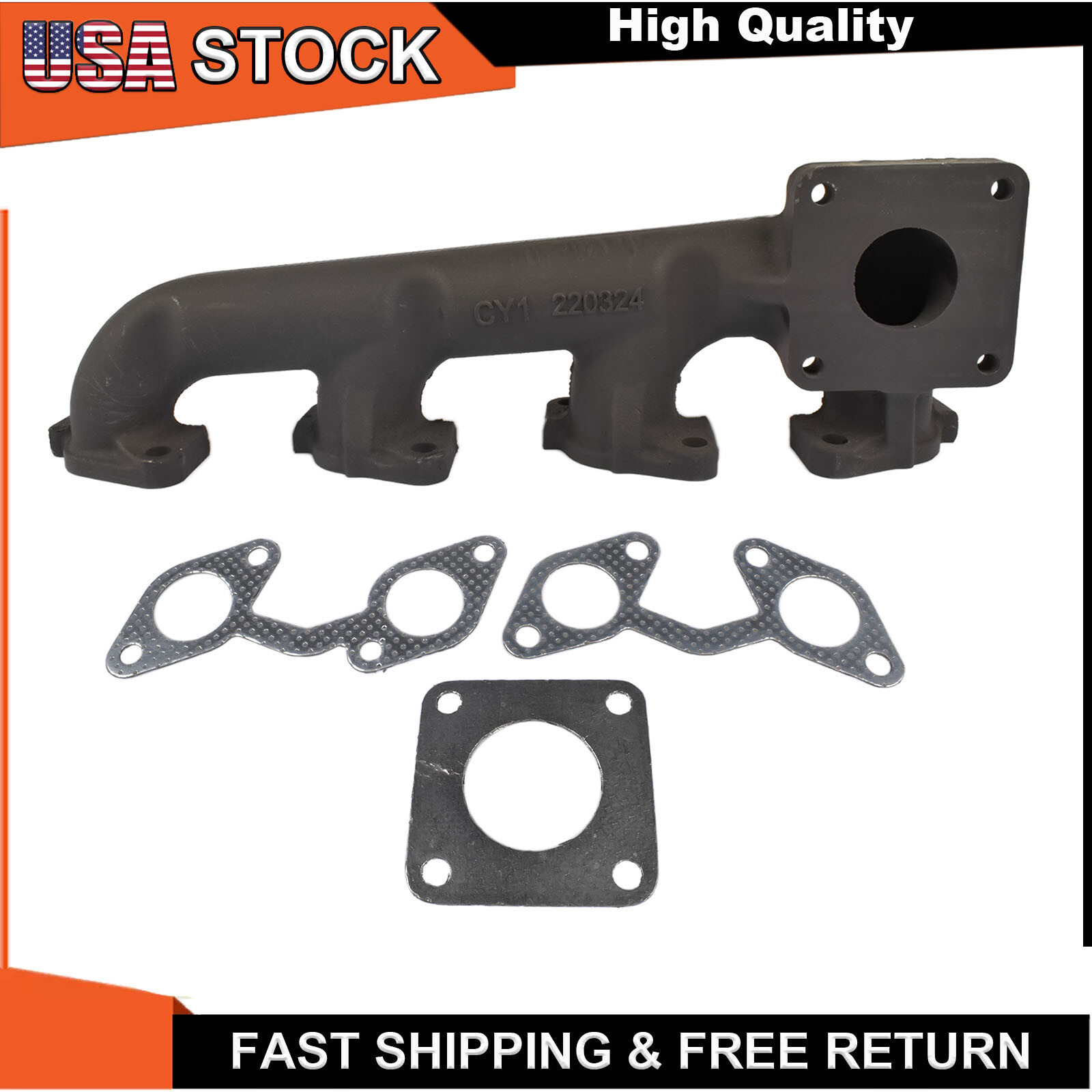 1G896-12310 Exhaust Manifold Kit for Kubota V2403 V2003 L3940 L4240 1G89612310