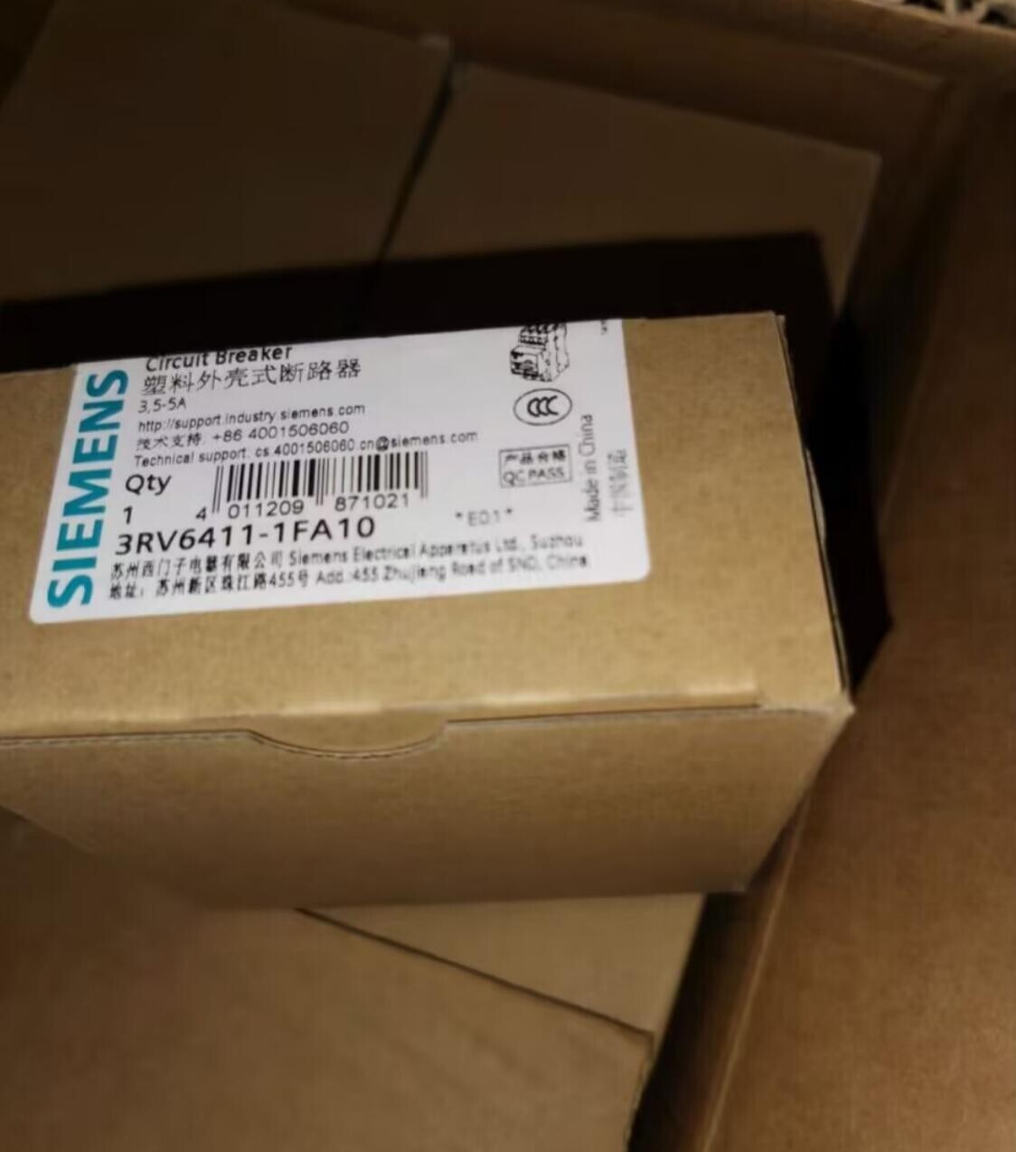 1PC New Siemens 3RV6411-1FA10 3.5-5A Circuit Breaker In Box Brand Free Ship