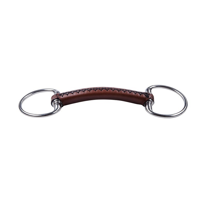 Trust bit leather olive head snaffle leather bit eggbutt leather