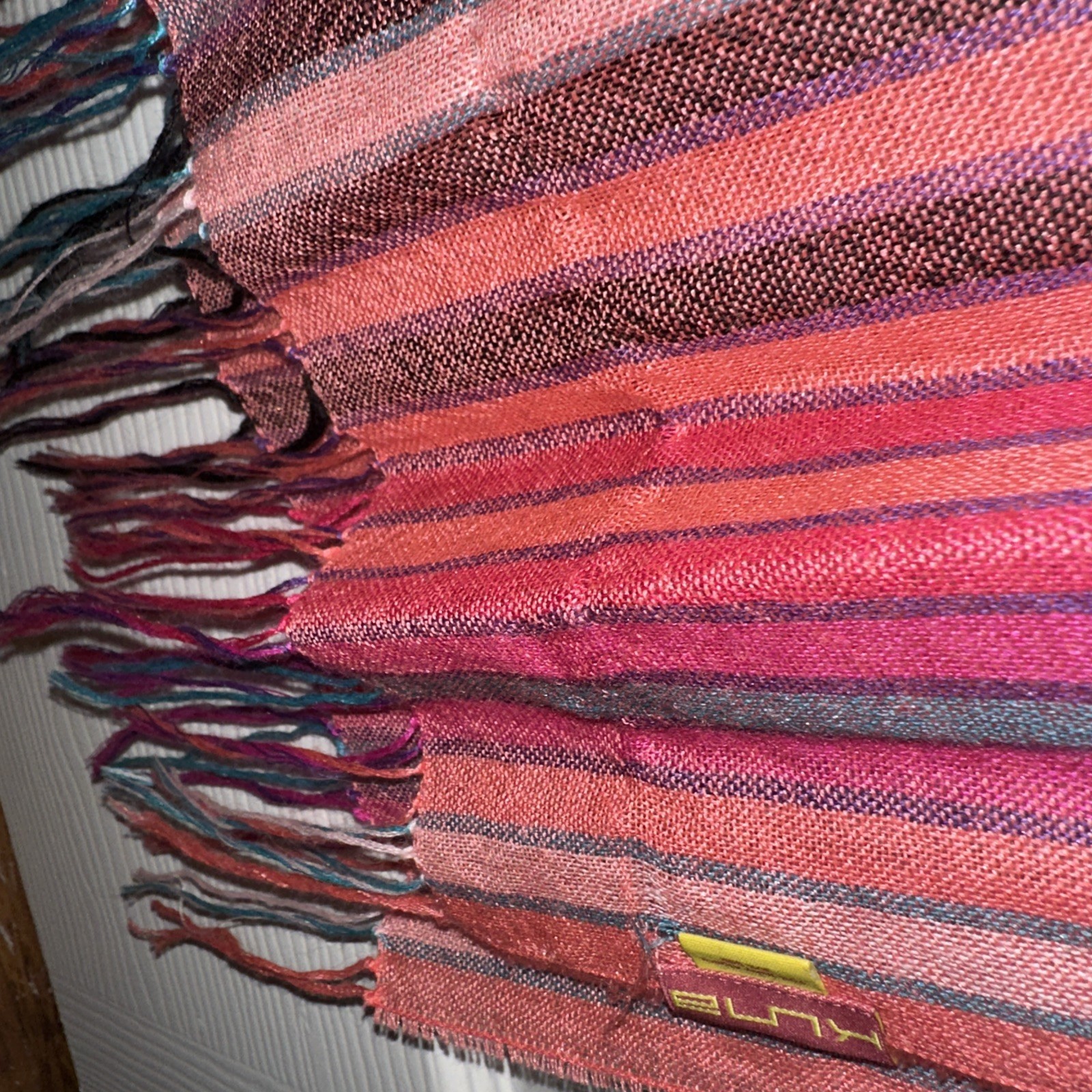 2 kUNA Scarfs 75%Alpaca Wool From Peru Hand Woven