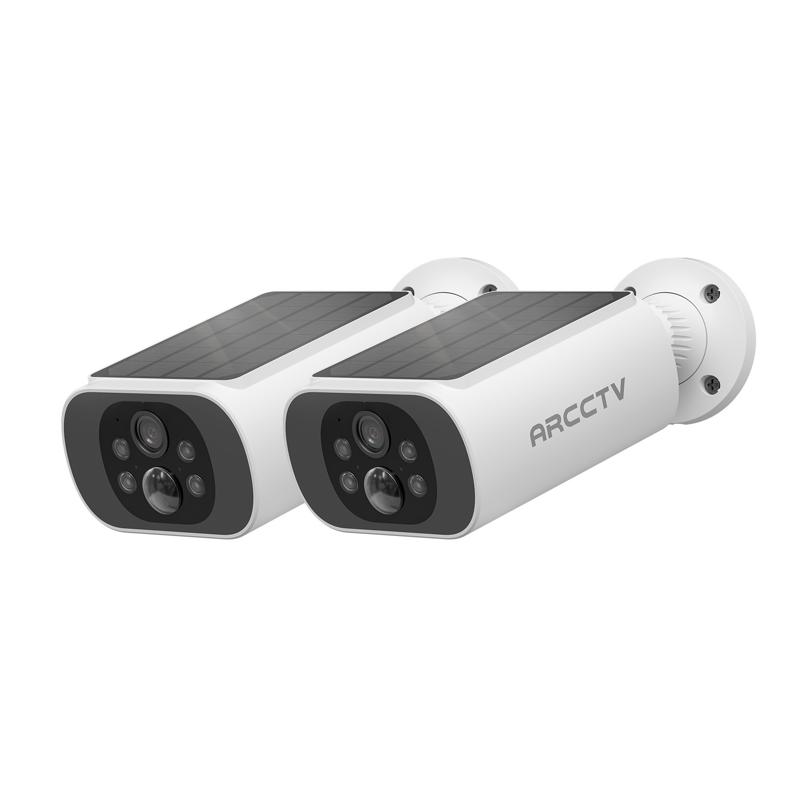 ARCCTV 2-Pack 4MP Solar Security Camera Wireless,Color Night Vision & Sportlight