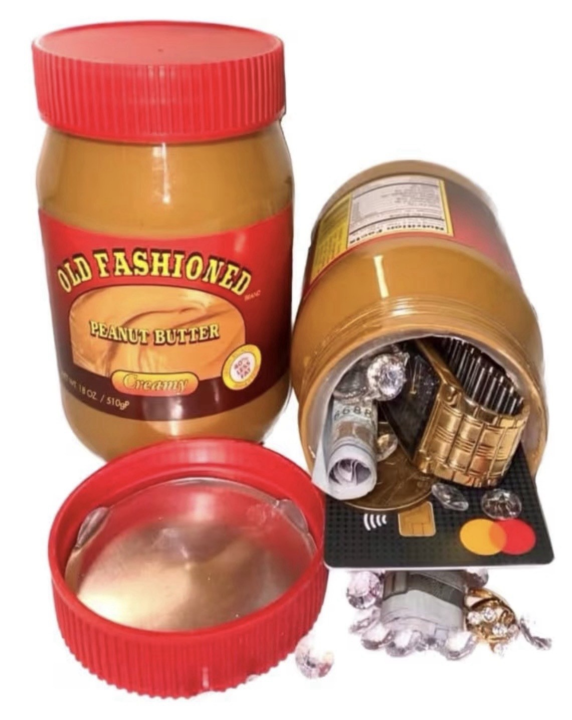 Peanut Butter Diversion Safe Decoy Security Stash Can Safe Weighted Fool Proof