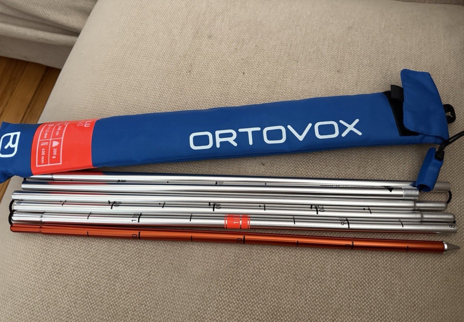 New never used ORTOVOX ALU 240 Avalanche Probe Lightweight Portable 240cm 200g