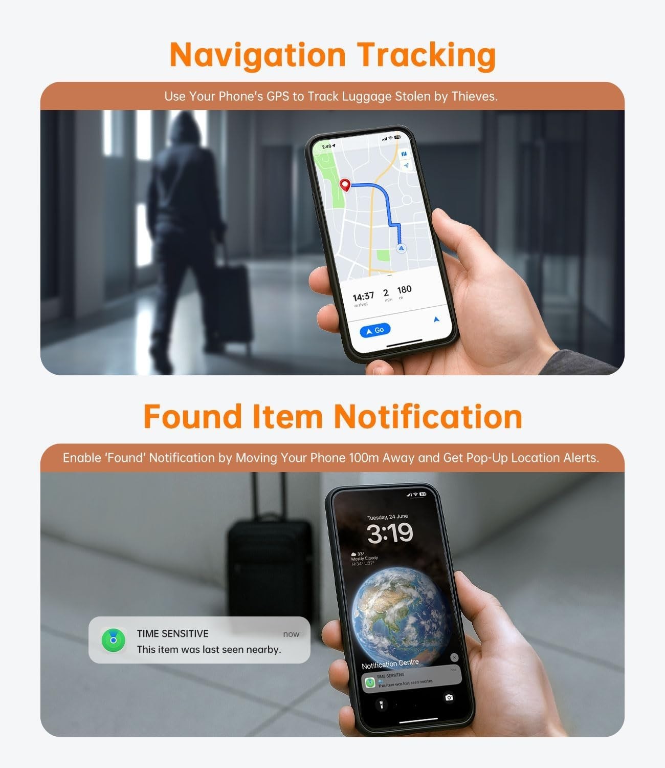 Rechargeable Waterproof Wallet Tracker Card | Ultimate Security for Passports