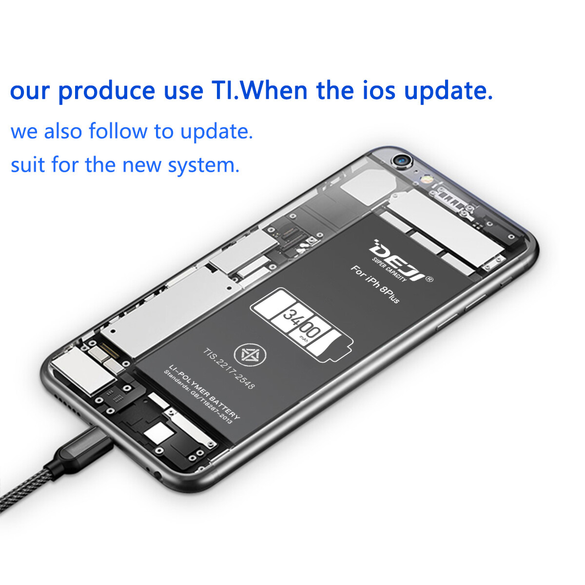DEJI OEM Replacement Internal Battery for Apple iPhone X 8 7 6 6s Plus+Tool Kits