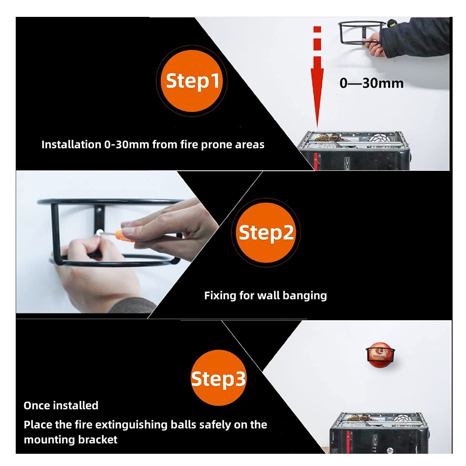 10-pack Automatic Self-Exciting Fire Extinguisher Ball for Kitchen Garage Home