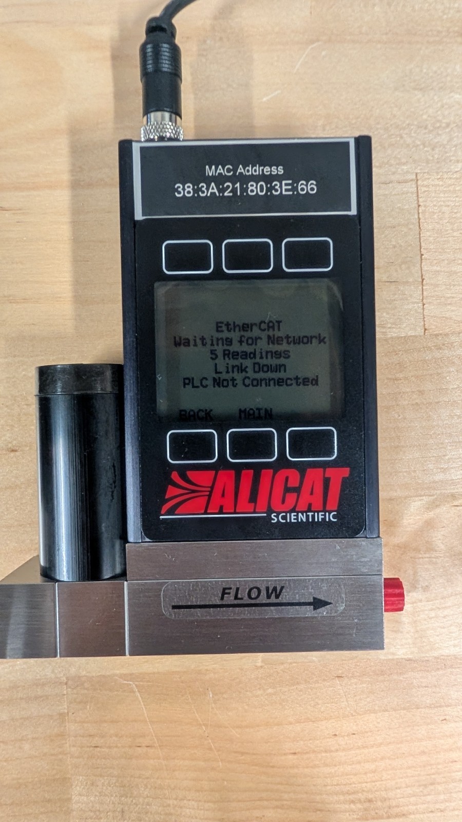 Alicat MC-100SCCM-D-IPJ-ECAT-PCV03 Mass Flow Controller EtherCAT CO2 60 SCCM