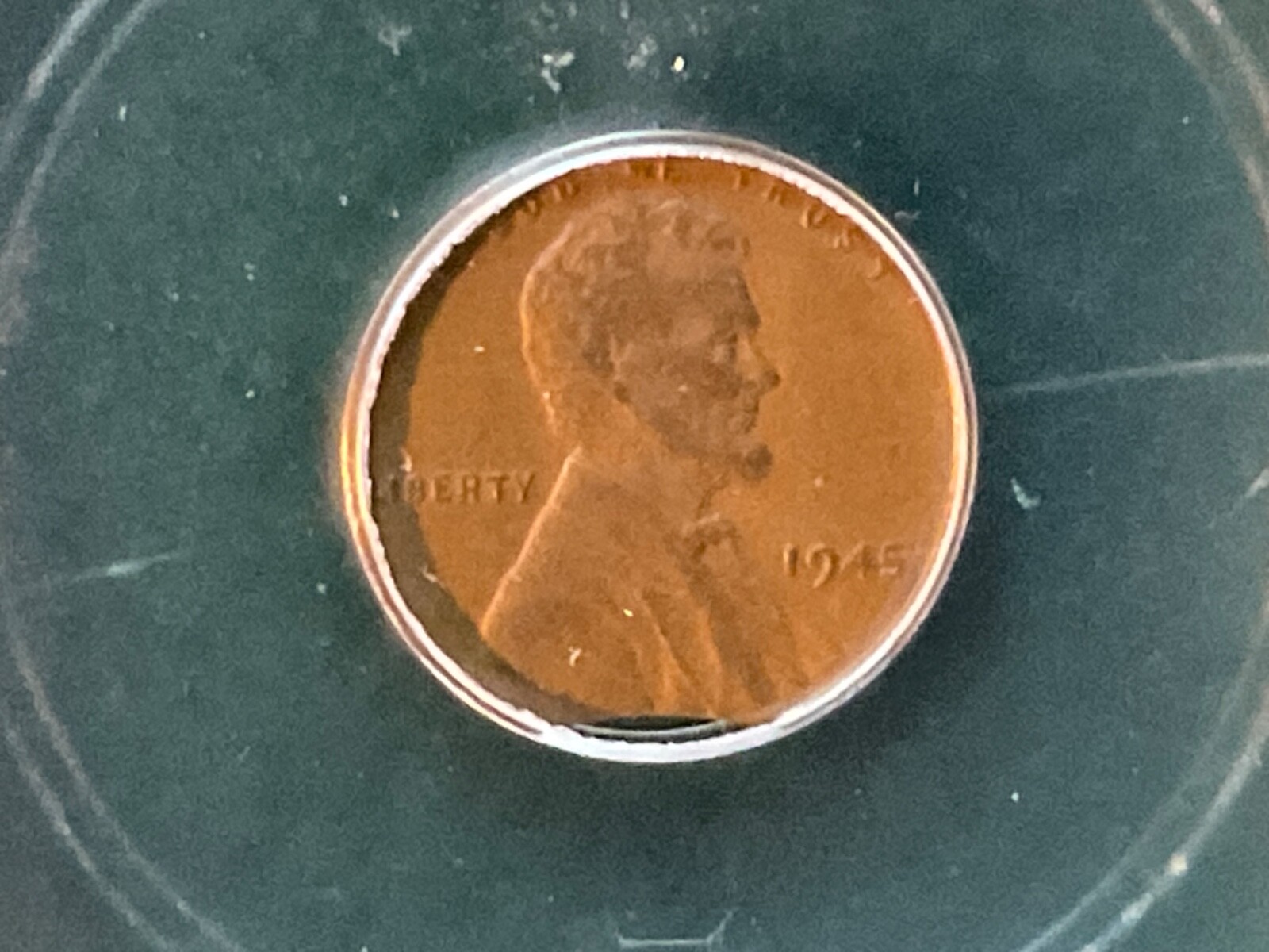 1945 clipped planchet cent , graded vf35 - TD5