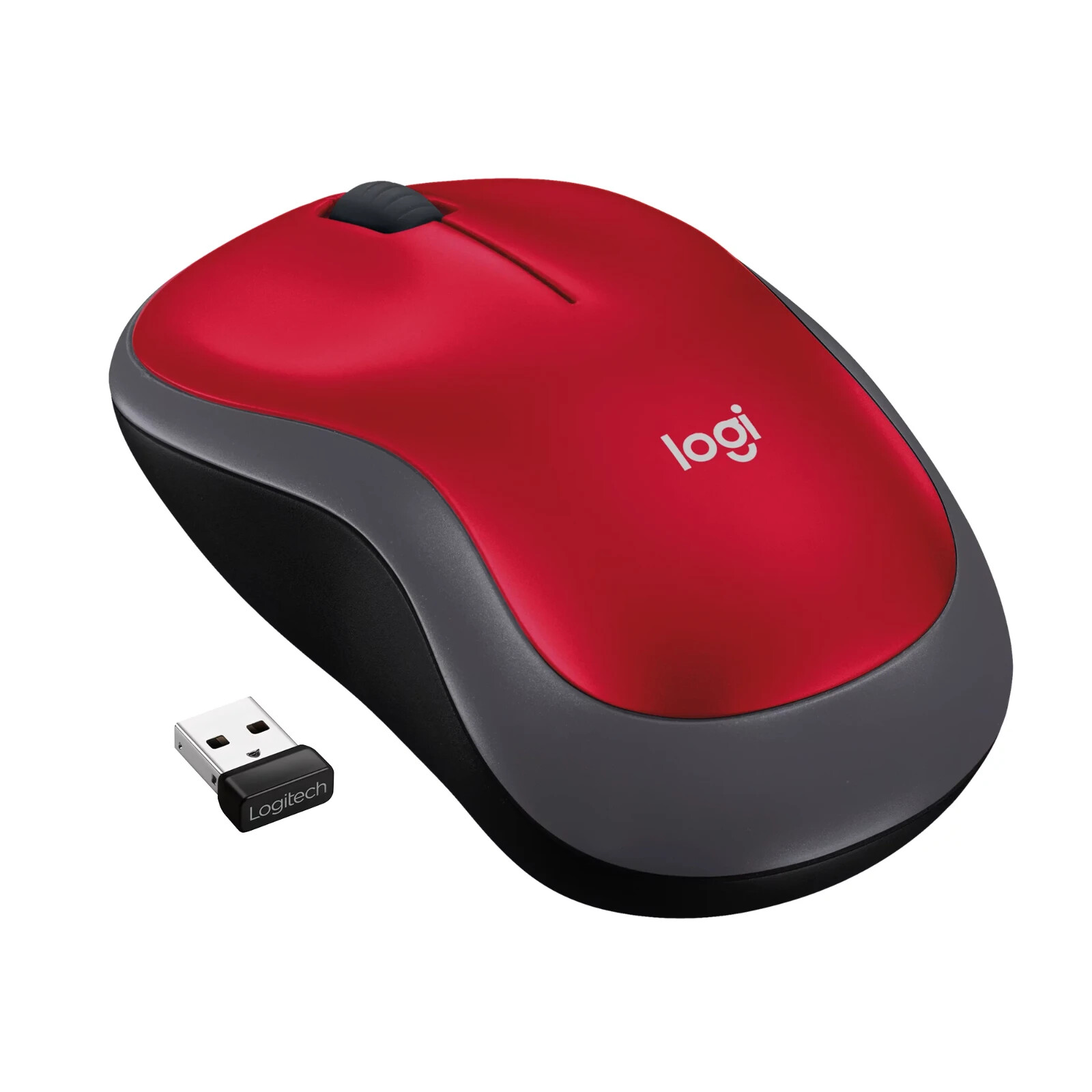 Logitech M185 Wireless Mouse - Red