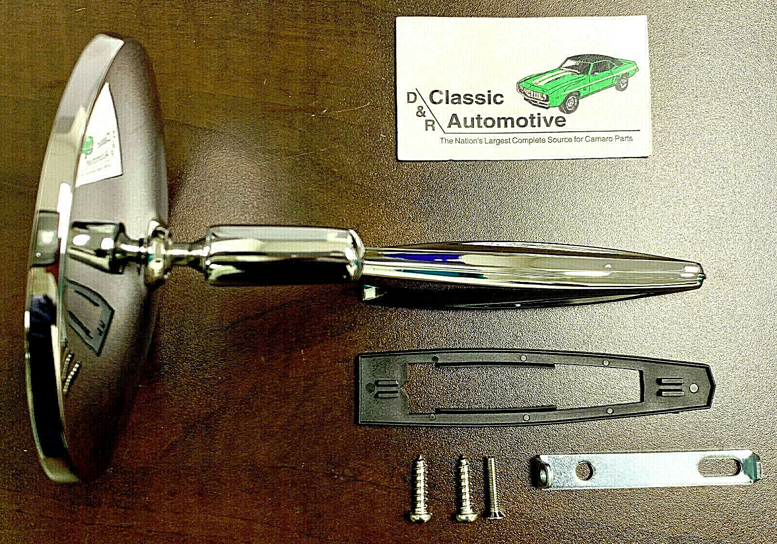 Round Rearview Mirror with Ribbed Base 66-69 Nova Camaro Firebird Chevelle