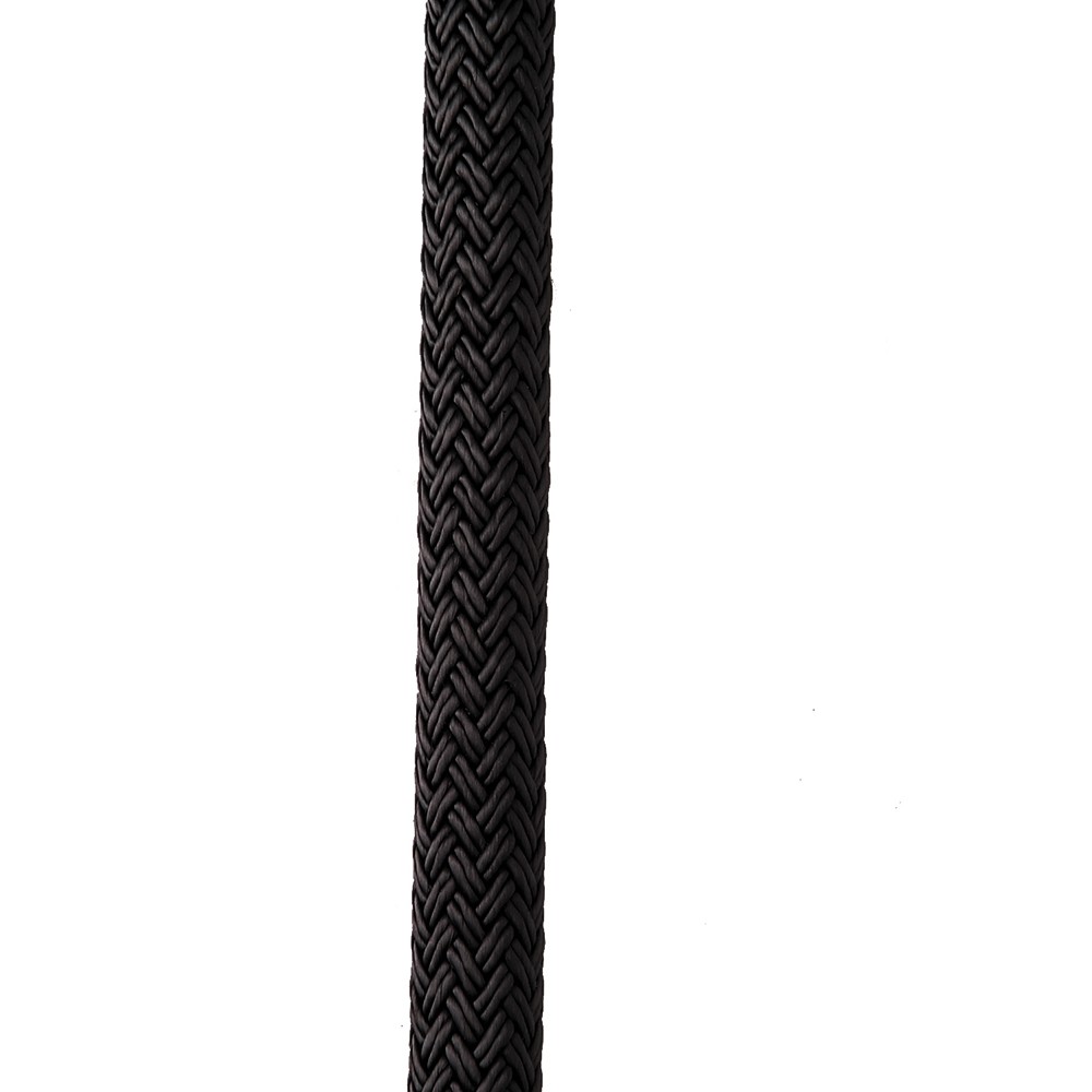 C5054-16-00025 New England Ropes 1/2" X 25' Nylon Double Braid Dock Line - Black