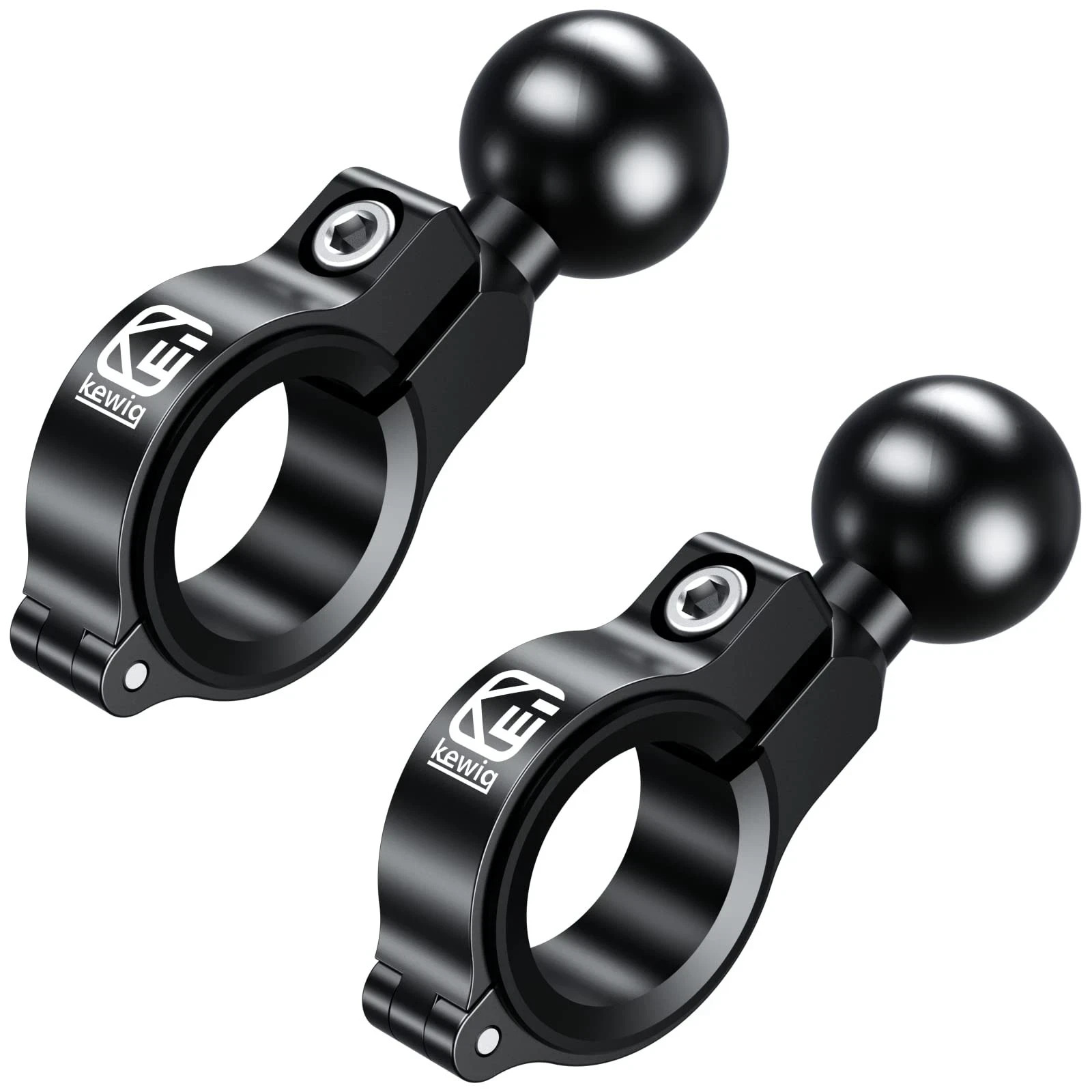 Aluminum Handlebar Mount Base with 1" TPU Ball for RAM Mounts - 2 Pack