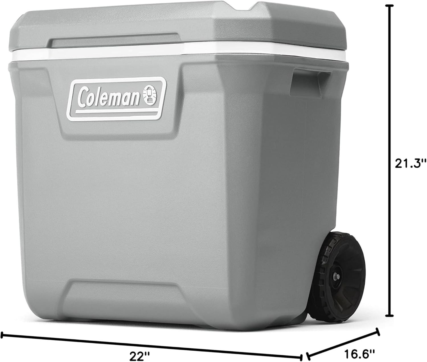 Classic 65-Quart Insulated Portable Rolling Cooler - Keeps Ice for 5 Days