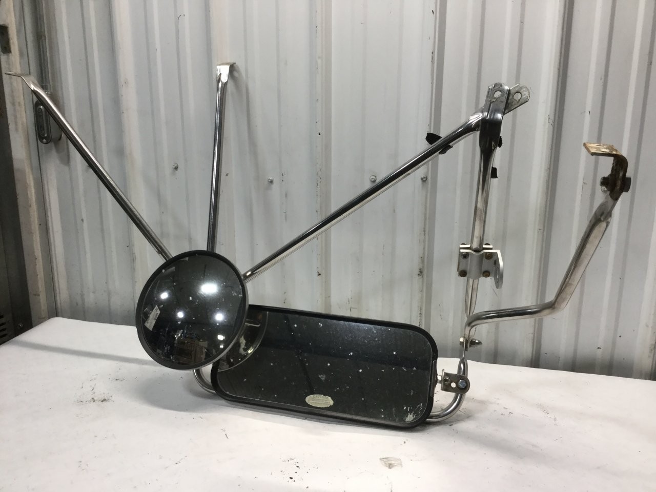 1988-1992 Freightliner FLD120 STAINLESS Right/Passenger Door Mirror - Used