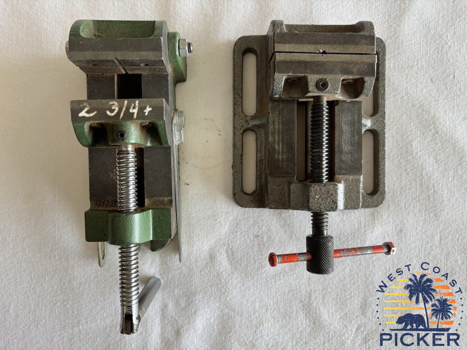 LOT OF 2 Machinist Vises Made in Taiwan 2-1/2" and 3" Jaws