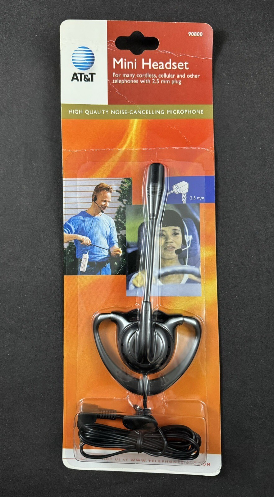 AT&T Mini Headset - High Quality Noise-Cancelling Microphone