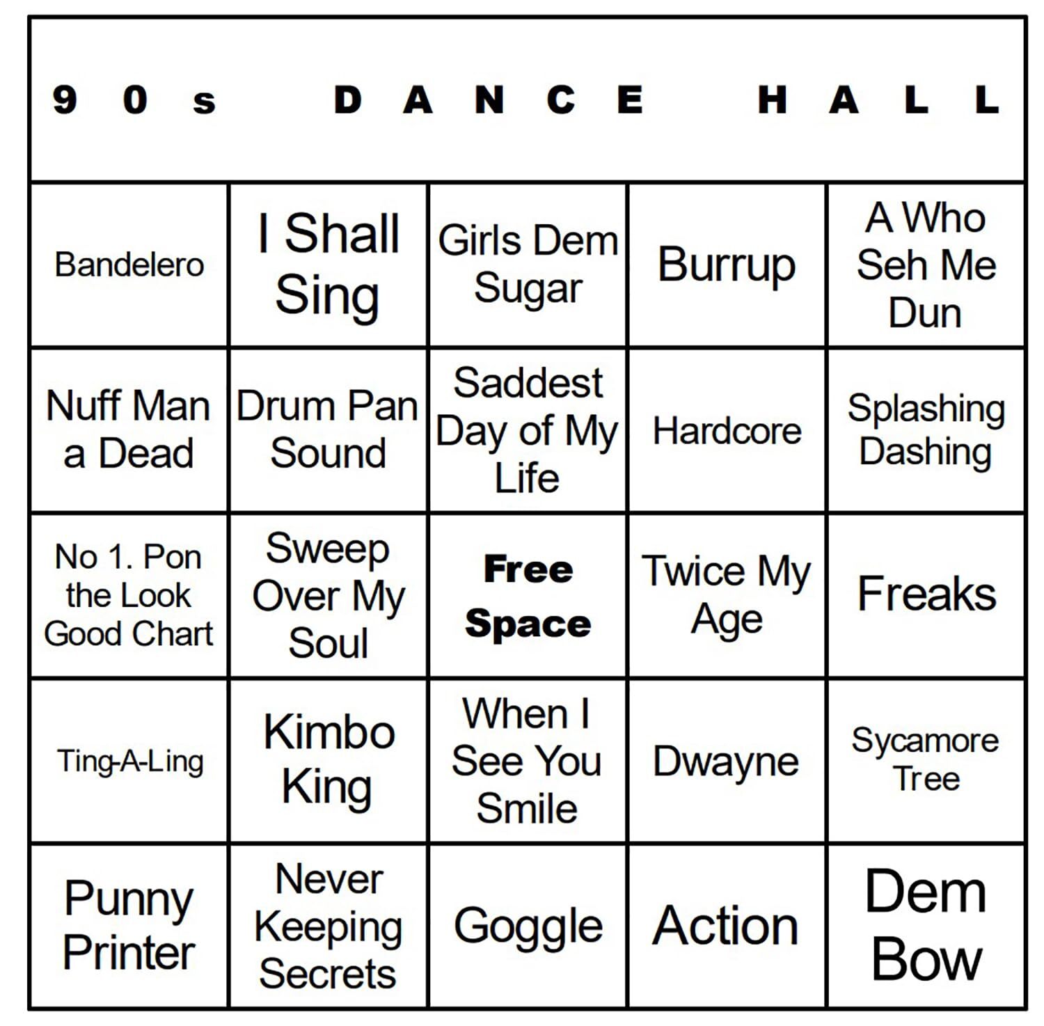 Bangin' Meats CardTunz 100 Music Bingo Cards Printed and Laminated Many Music