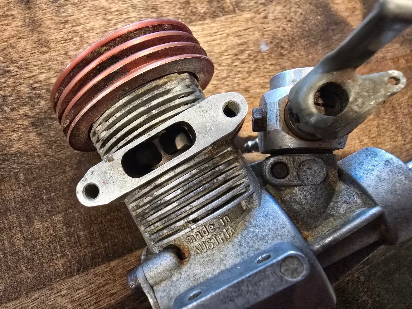 Webra Airplane Plane Engine Motor Webra 32 RC Red Head Remote Control (Untested)